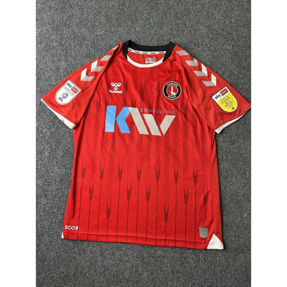 Mens Soccer Hummel Charlton Athletic Morgan #13 2021-22 Home Jersey, Size M